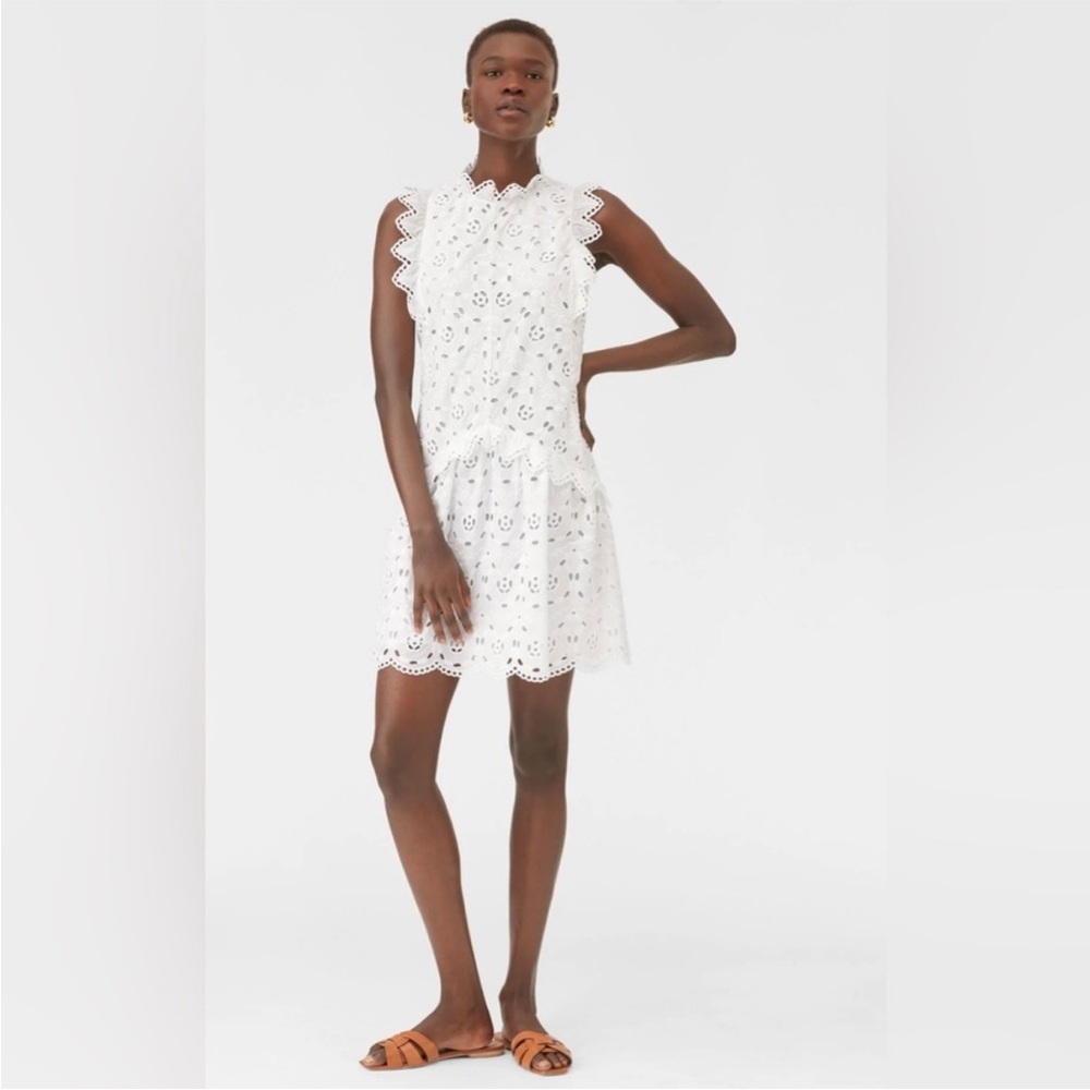 Rebecca Taylor Sleeveless Mina Eyelit Dress - Picture 4 of 15
